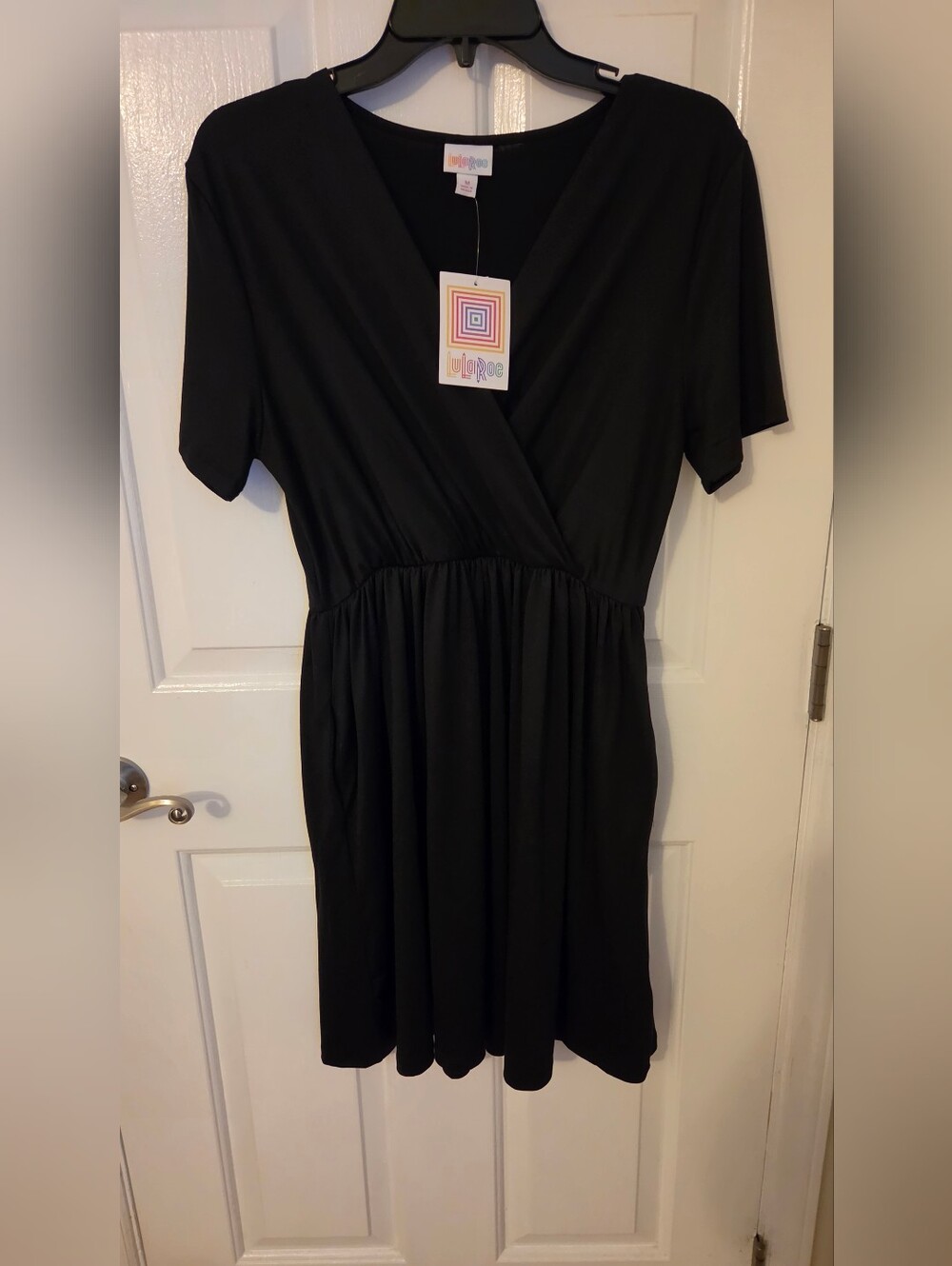 LuLaRoe Black V‑Neck Wrap Dress